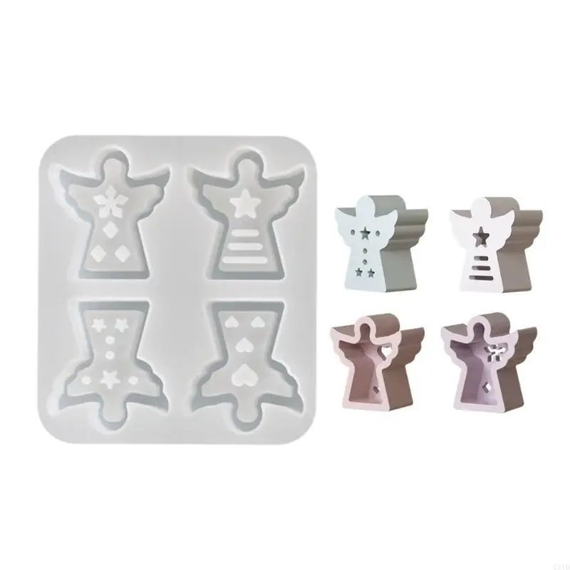 4 نمط الملاك مصباح الغلاف الجوي قالب من السيليكون لتزيين الشمعدان #2