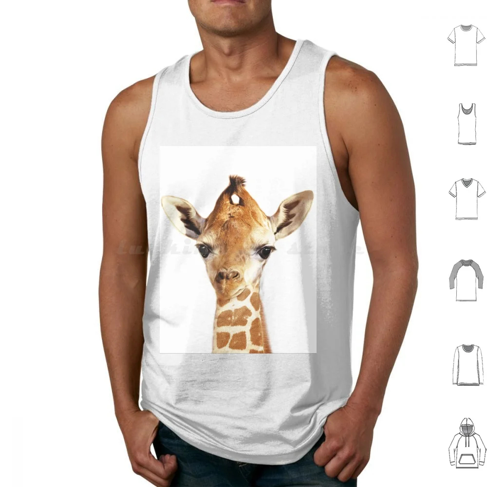 Baby Giraffe Art Print By Art Tank Tops Vest Sleeveless Giraffe Animal Baby Giraffe Safari Animals Nursery Kids Nursery