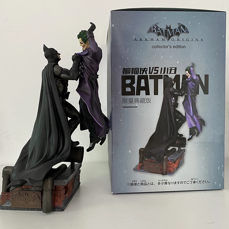 Batman VS Joker Action Figure Arkham Collection Model Toys Comic Anime Bruce Wayne Joker Figurine With Base Big Statue