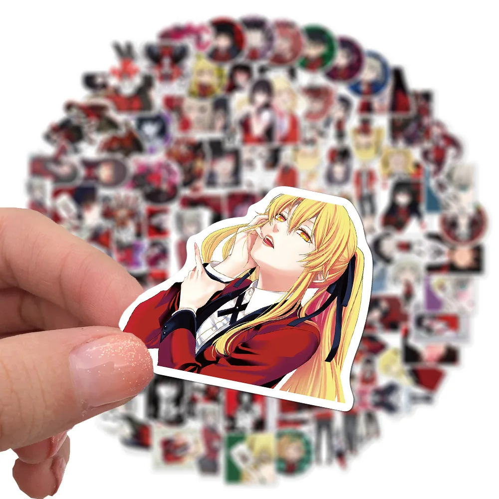 10/30/50/100pcs Kakegurui Anime Stickers Cute Jabami Yumeko Cartoon Girl Sticker Water Bottle Laptop Phone Manga Graffiti Decals