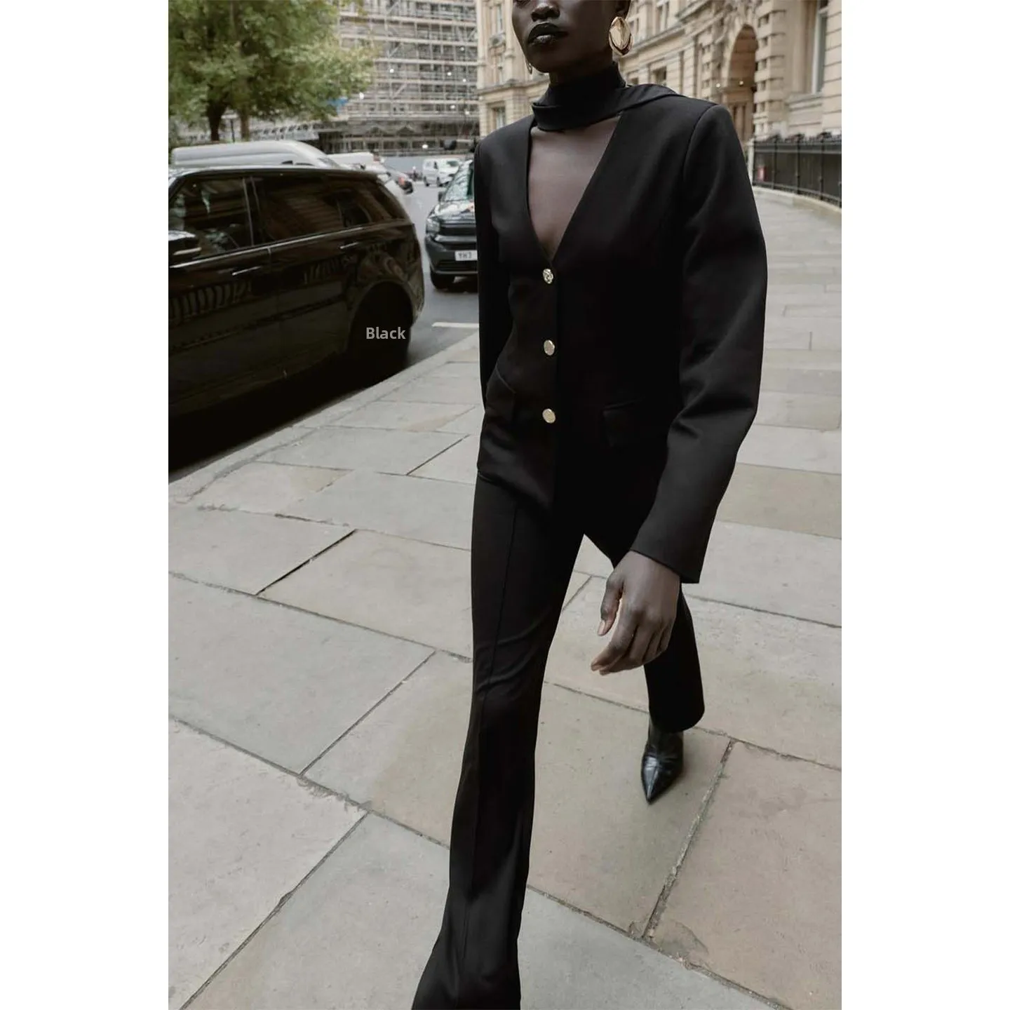 Tapete sle feminino único botão longo sve ort casaco com almofadas de ombro outono inverno nova chegada faion outerwear