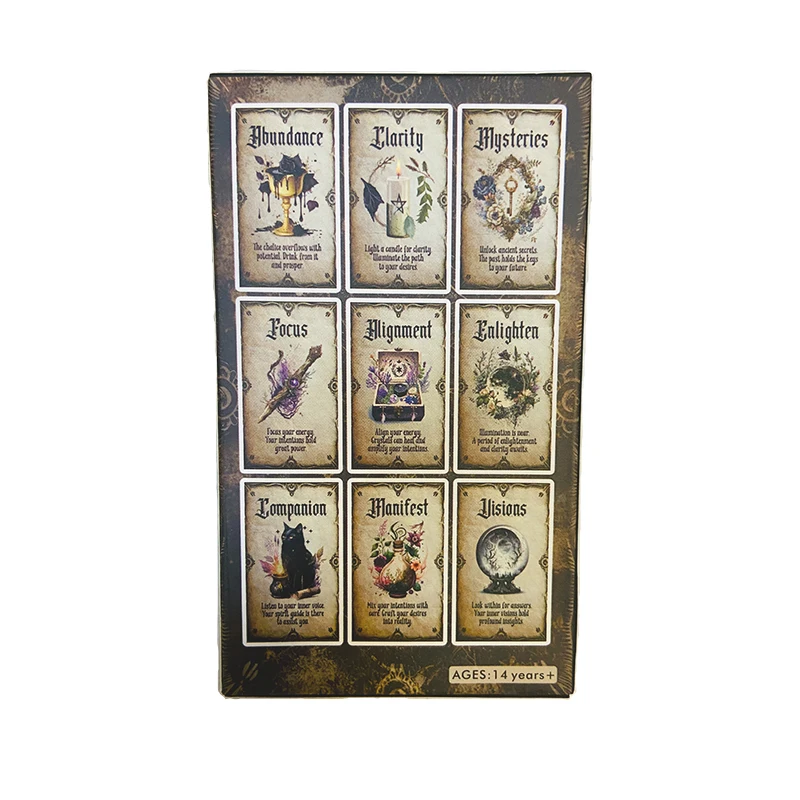 12*7cm Wise Witch Oracle Deck A 20 carte English t Learning Fortune Telling Game strumenti di divinazione giochi da tavolo per feste fate