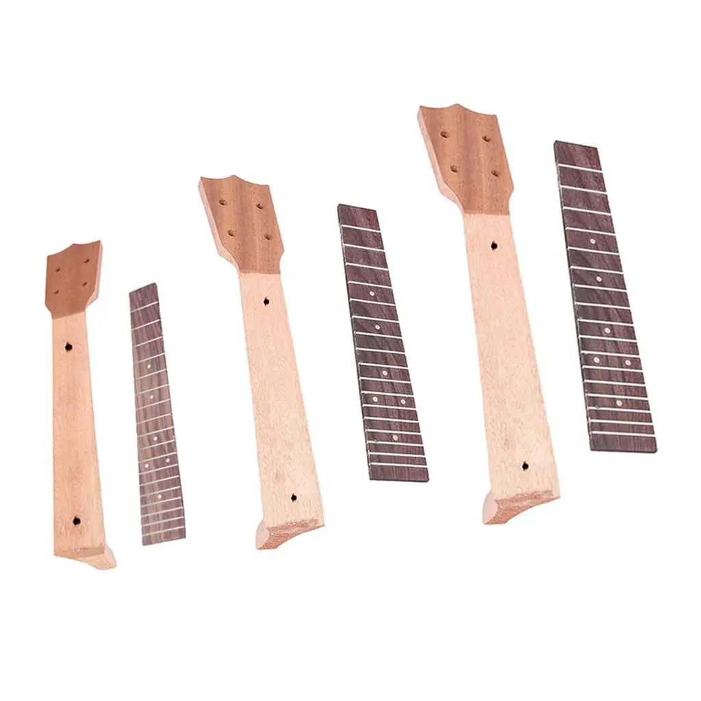 21/23/26 Inch Tenor Ukelele  Neck and Rosewood Fretboard Fingerboard Set Uke DIY