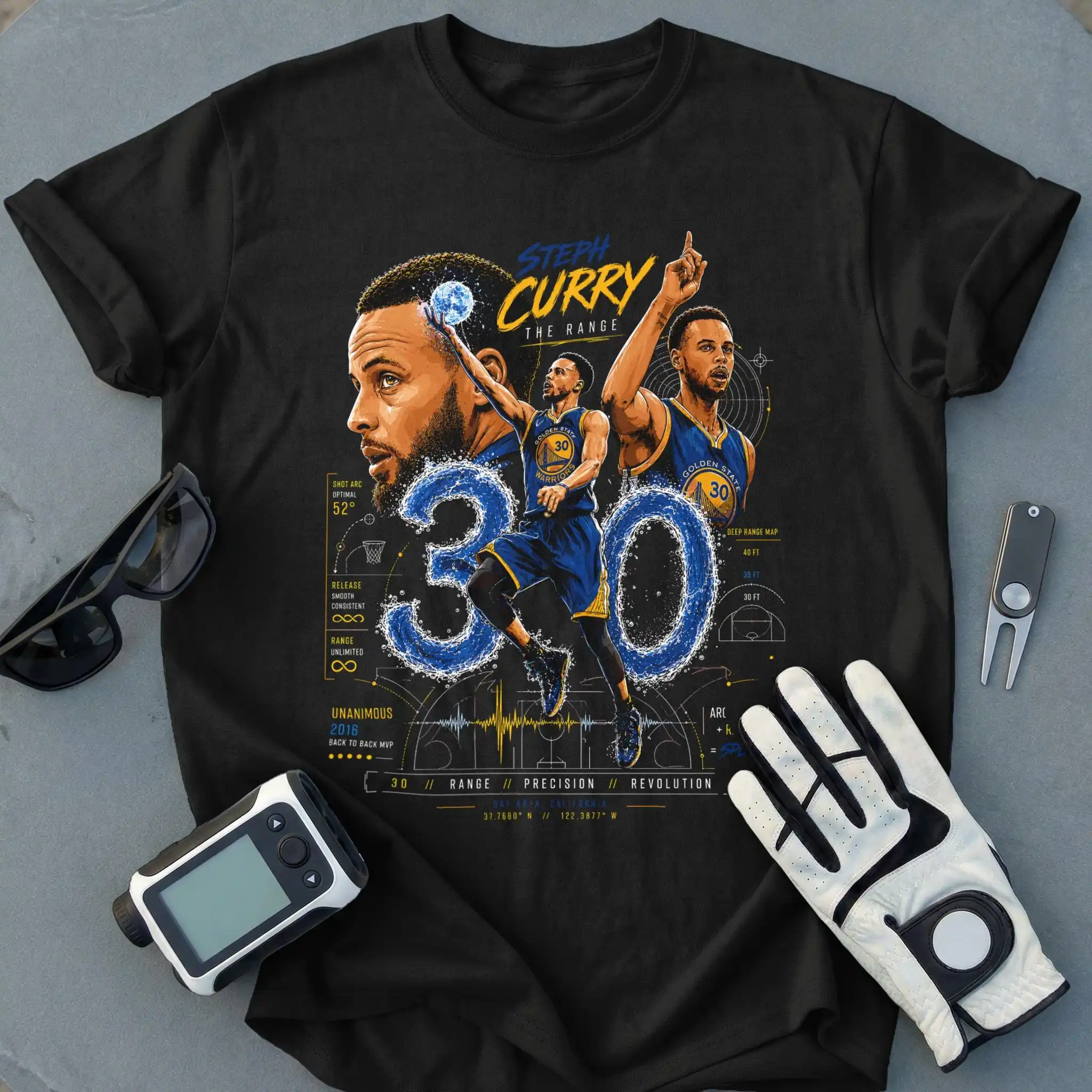 Stephen Curry Funny Splash Art Tee Legend Basketball Iconic Athlete Graphic T-Shirt Gift