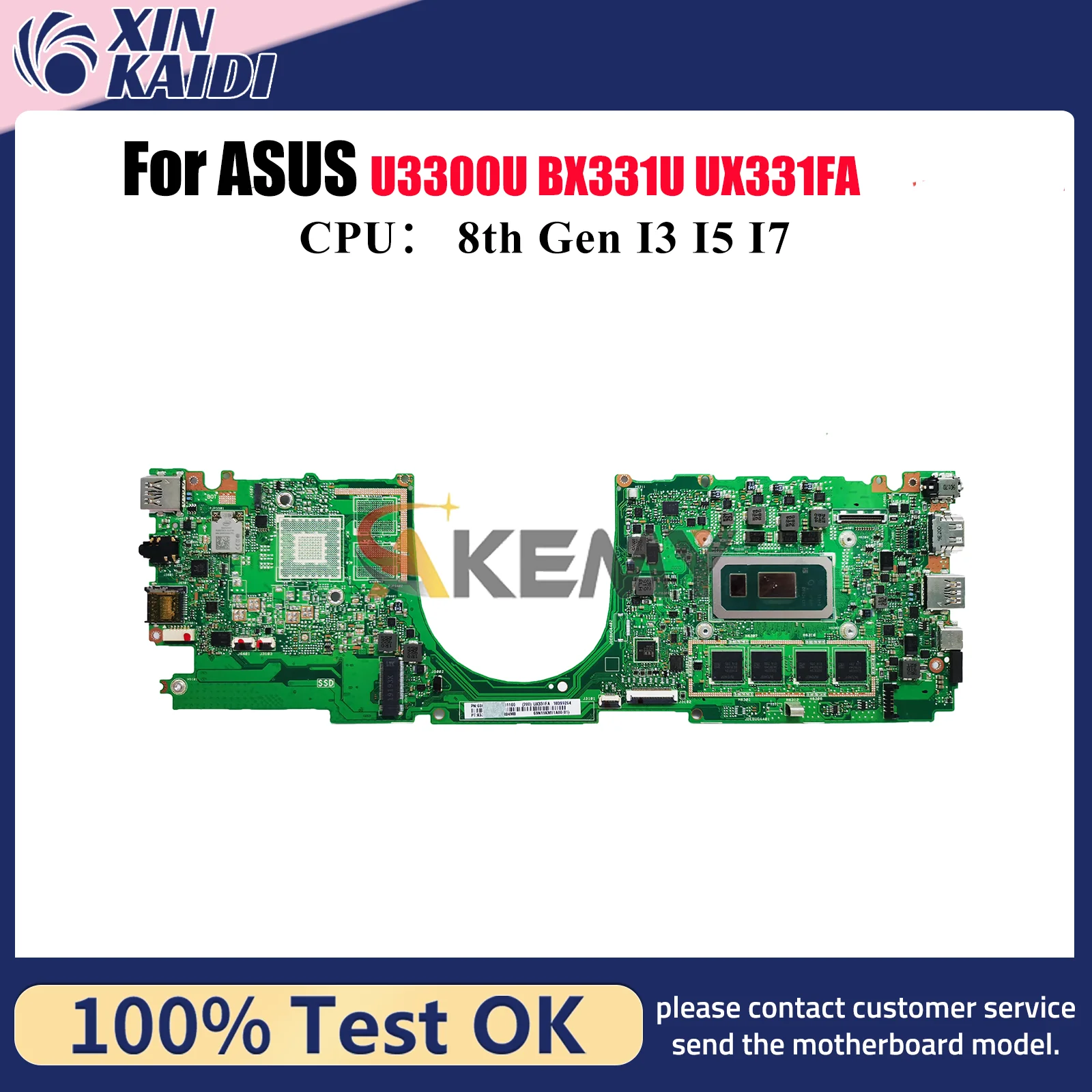 

UX331FA Laptop Motherboard For ASUS ZenBook UX33UN U3300U UX331 UX33UA BX331U UX33UAL Mainboard With I3 I5 I7 CPU 100% tests OK