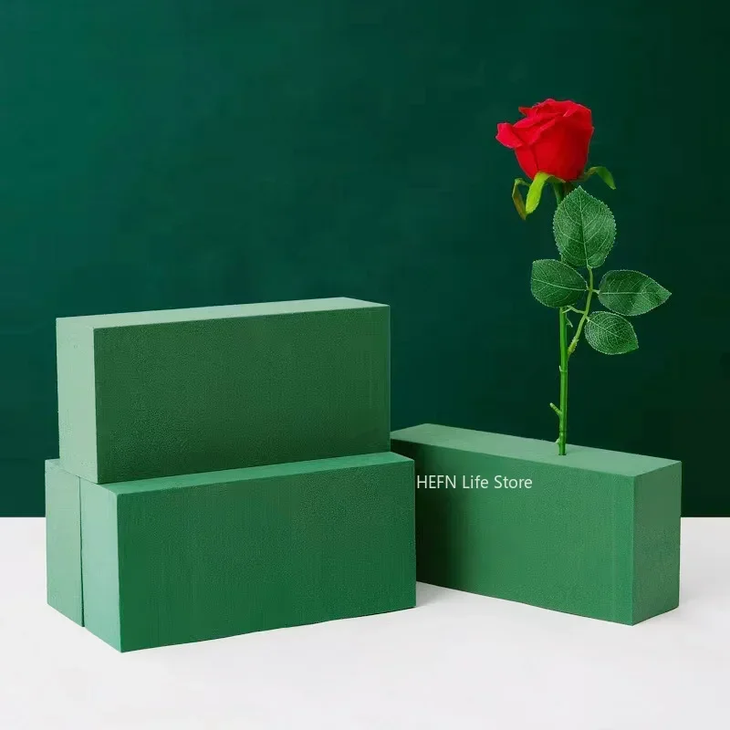 Floral Foam Blocks for Fresh Flowers Arrangements, Dry and Wet Foam for Artificial or Fresh, 1Pc