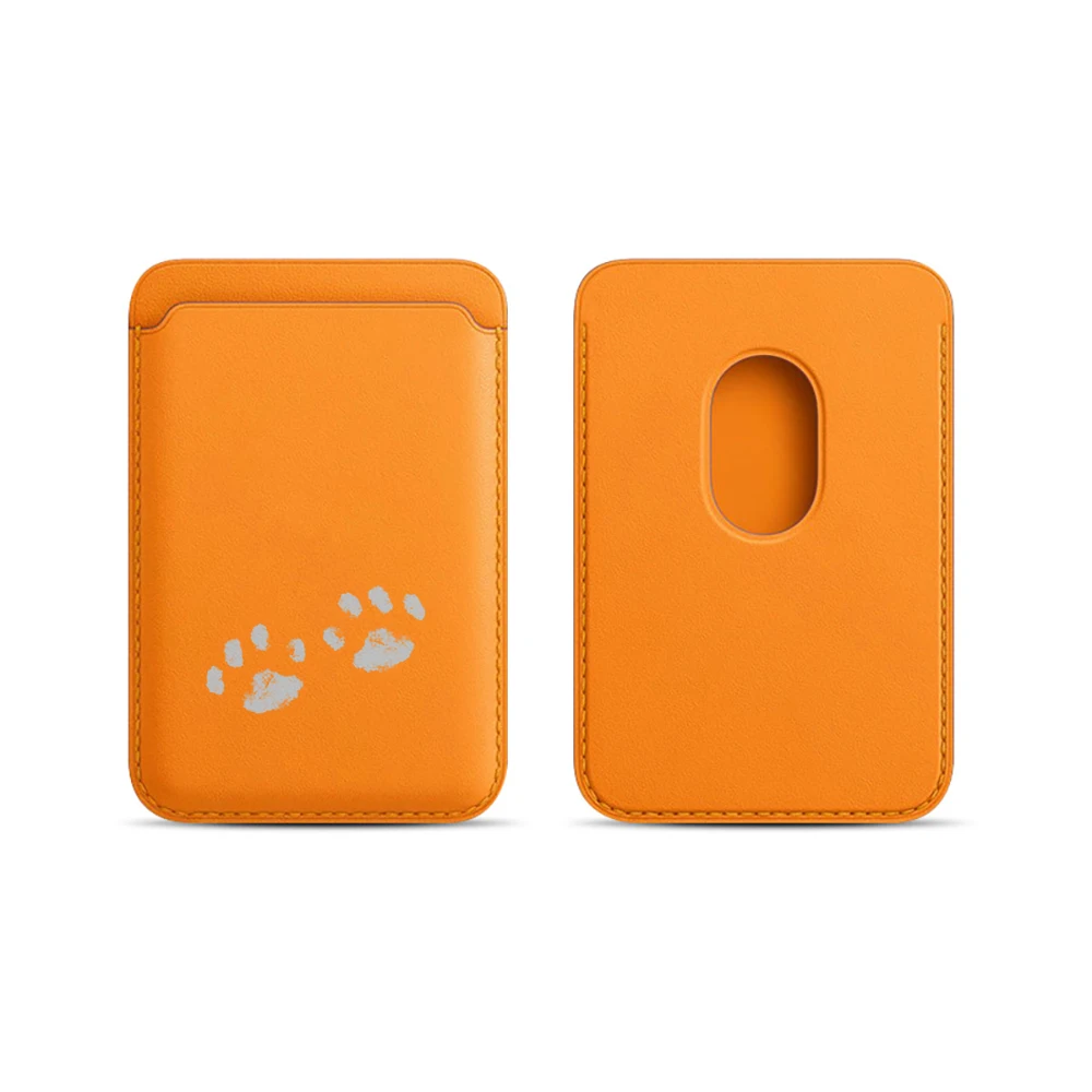 Niedliche Paw Bean Leder-Kartenhülle Handy-Kartenhalter Magnetische Hülle Geeignet für alle iPhones mit Magsafe-Kartenfunktion Handy-Rückentasche – Detail 9
