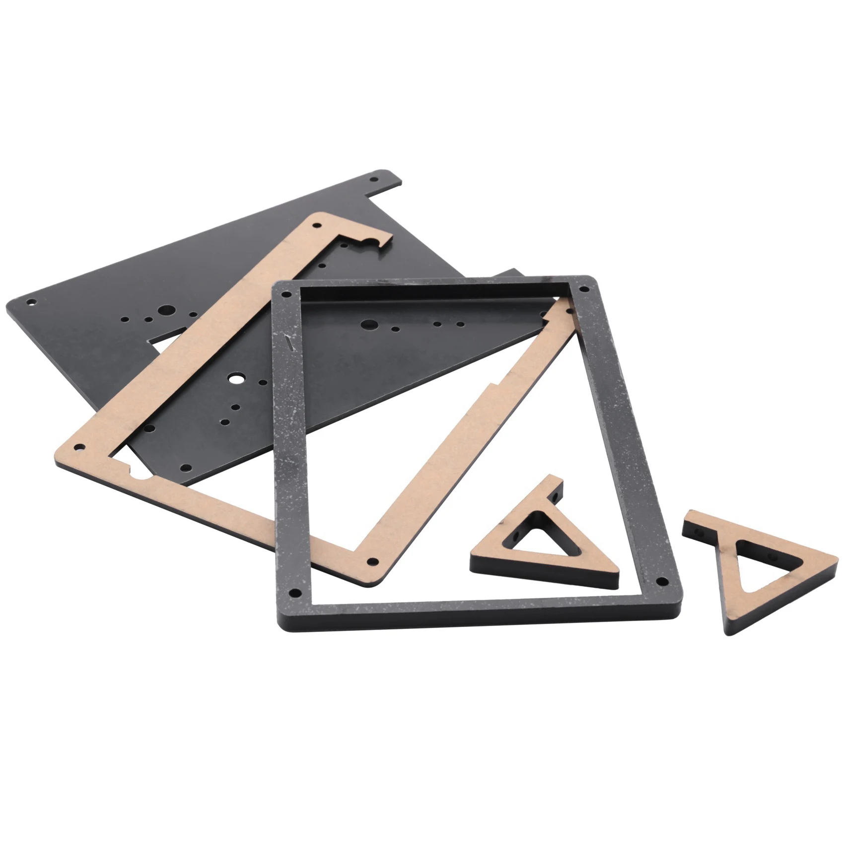 7 인치 디스플레이 모니터 LCD 케이스 지지대 거치대, 3 아크릴 하우징 브래킷 LCD 블랙