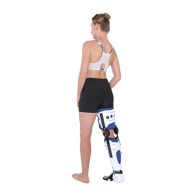 Adjustable knee ankle foot fixed support exoskeleton orthosis ankle and foot brace for walking support rehabilitation device