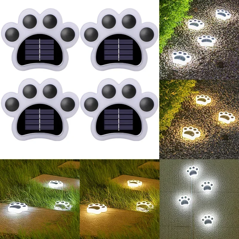 Imagem -03 - Outdoor Impermeável Solar Lawn Lamp Layout do Jardim Decoração de Quintal Pequeno Pátio Villa Pata de Gato Lâmpada Subterrânea ao ar Livre