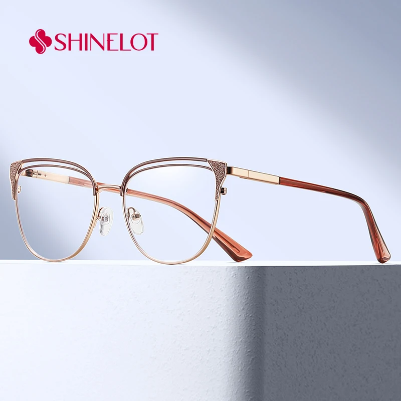 

81676 Innovative Craft Women Optical Glasses Cat Eye Eyeglasses Frame Radiation Protection Eyewear Meaningful Gifts