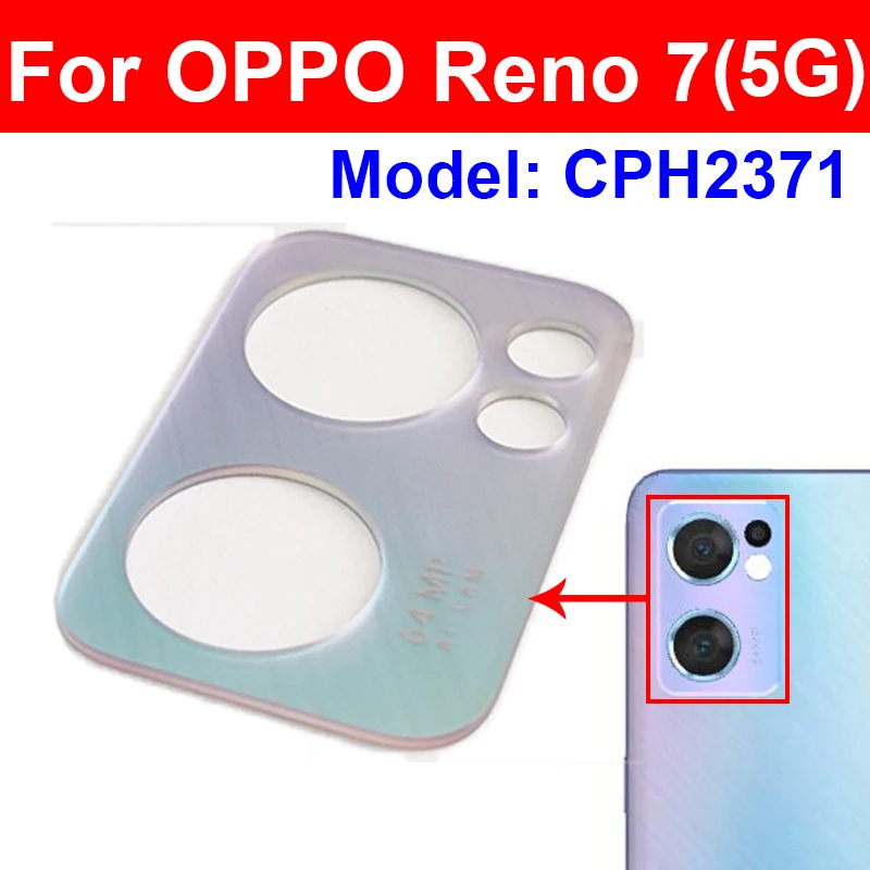 Rear Camera Lens Glass For OPPO Reno 7 5G Global CPH2371 Rear Camera Lens Glass Big Back Lens Glass with Sticker Spare
