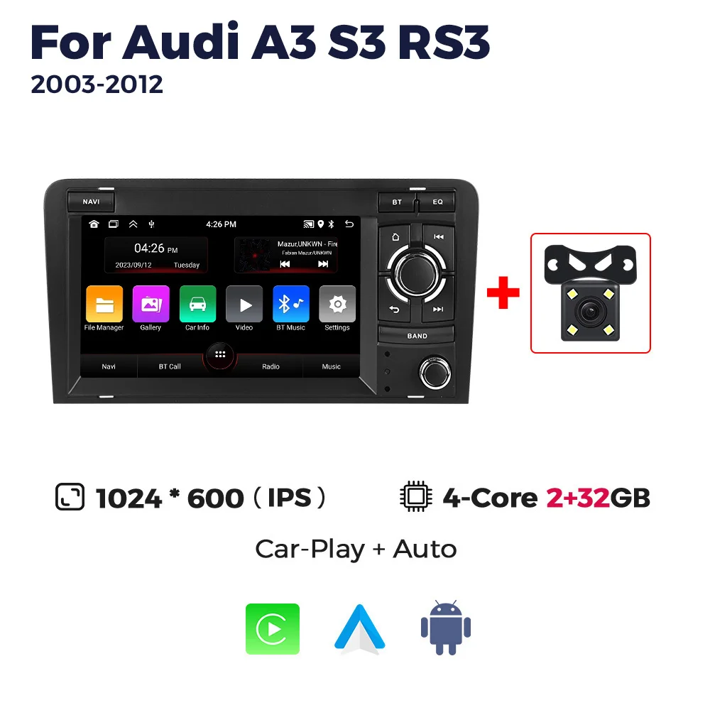 LXKLSZ Radio de Coche Copatible con inalábrico Carplay/Android Auto LXKLSZ Radio de Coche Copatible con inalábrico Carplay/Android Auto