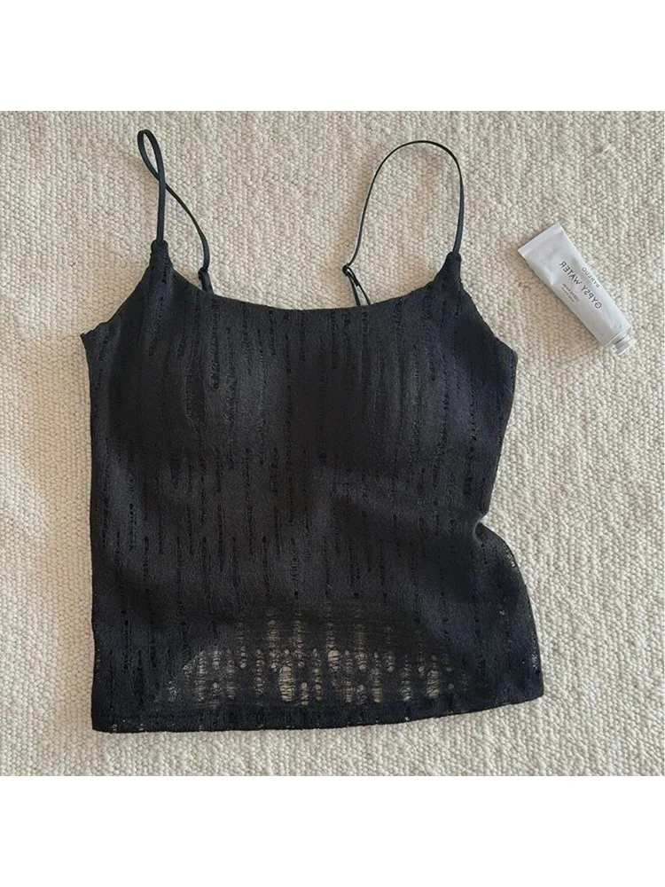 

Casual French Linen Sling Vest, Soft Thin Fabric, Built-in Bra Pad, Slim Beauty Back, Versatile Layering & Outerwear Blouse