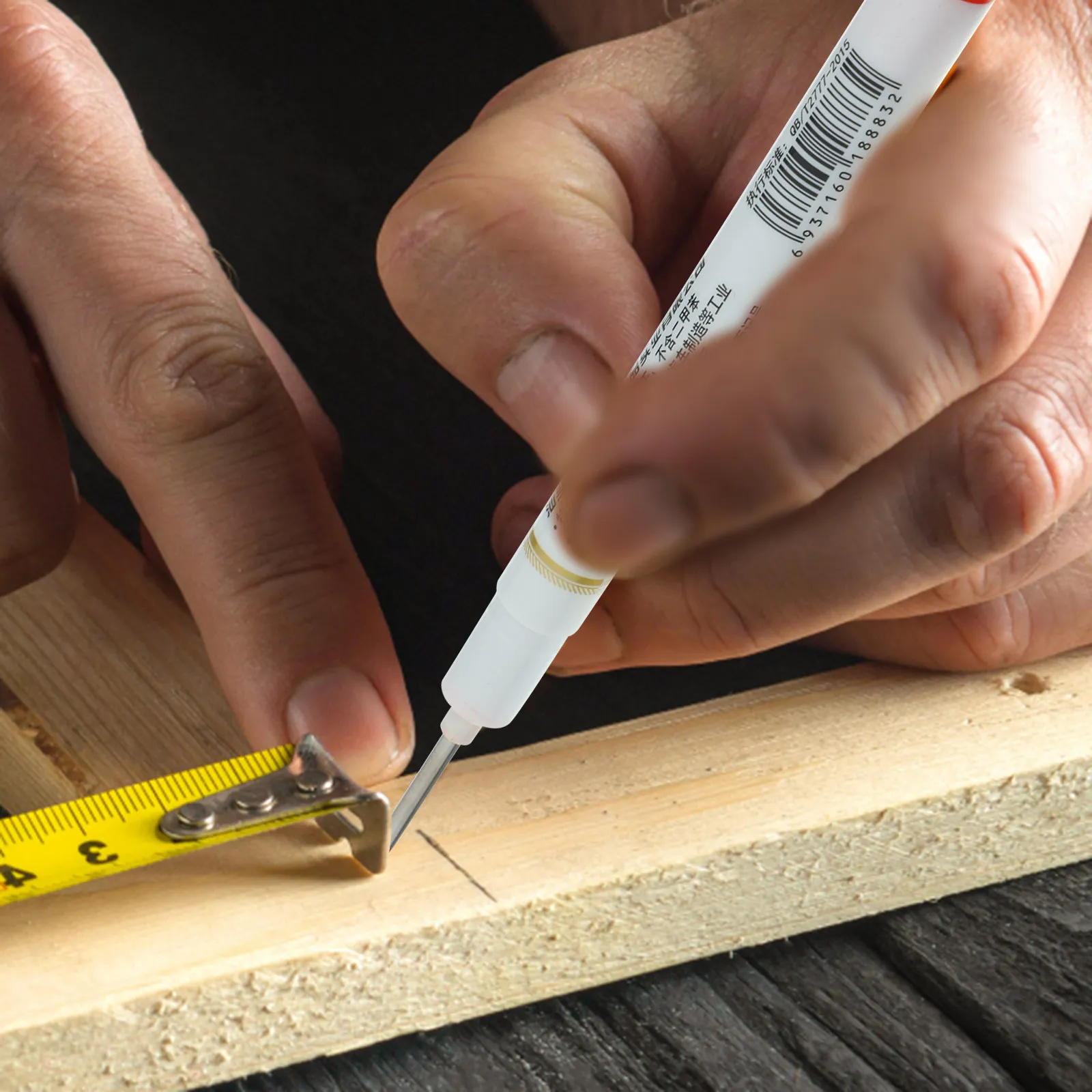 

8Pcs Long Nib Marker Pens Permanent Marking for Deep Hole Wood Metal Glass Carpenter Use Long Nib Marker Marking Pen