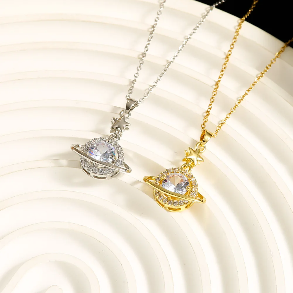 

Light luxury non-fading jewelry necklace, women's versatile design pendant, new simple collarbone chain