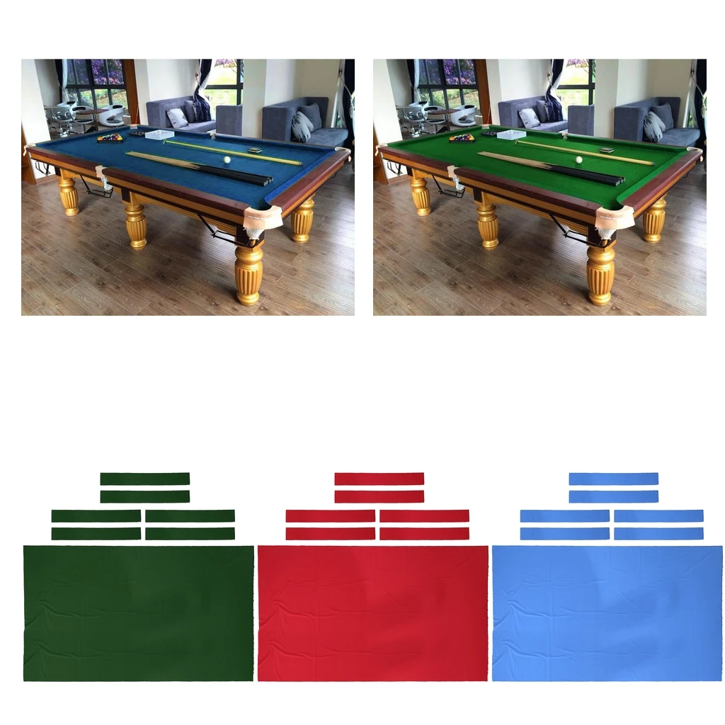 

Pool Snooker Table Accessories 9ft Wool Nylon Blend Table Cloth Fast Speed Felt for Professional Billiards