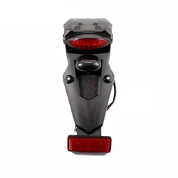 Motorcycle Fender Tail Light 12V Rear Fender LED Tail Light Brake Stop Lamp License Plate Light for Off-Road Motorcycle Dirt