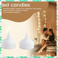 FIZP 24 Pack Waterproof Flameless Floating Tealights, Warm White Battery Flickering Led Tea Lights Candles - Wedding, Party, Cen