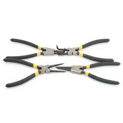 4PCS 6 inch Circlip Snap Ring Pliers Internal External Straight Curved Retain Hand Tools Carbon Steel For Electrical Working