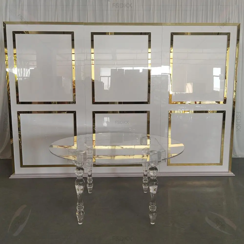 

Factory Low Price Customized Acrylic Backdrop Wedding Decoration Supplies Wedding Backdrop for Party Decoration