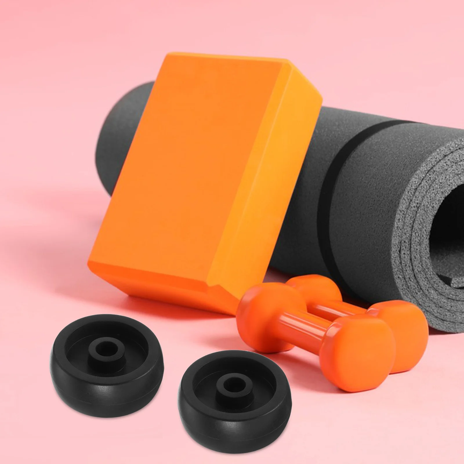 

4Pcs Wear Resistant Plastic Roller Wheel Fitness Equipment Universal Gym Caster Replacement for Running Equipment Exercise Bikes