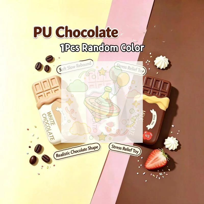 1Pcs Simulation Chocolate Slow Rebound Soft Squeeze Toys Stress Relief Sensory Toys Party Gift