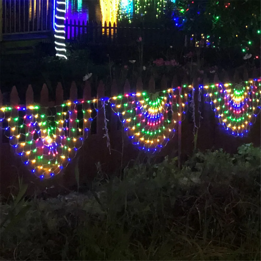 3.5M Peacock Mesh Net Led String Lights 3PCS/SET Fairy Light Garland Garden Lamp for Home Outdoor Wedding Party Decoration