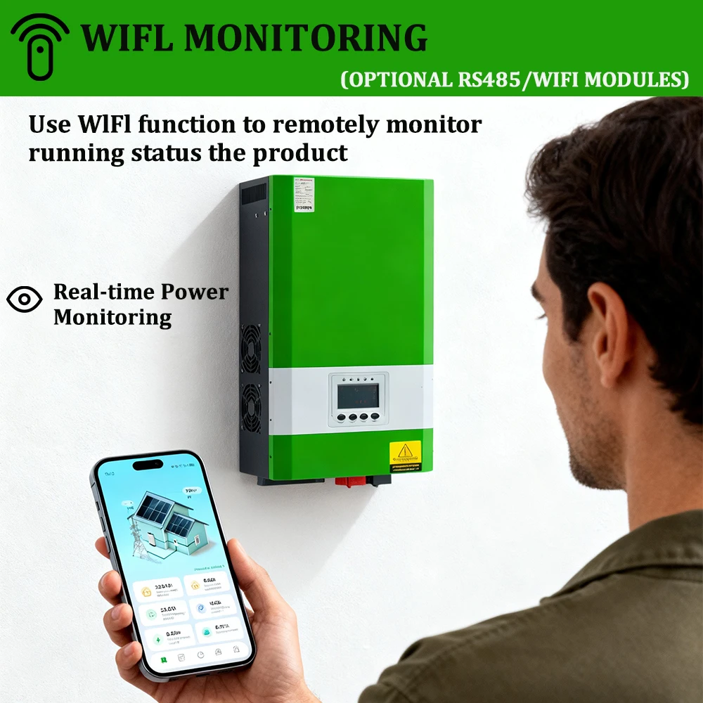 

Complete Solar Energy System 1500W/2000W/3000W/4000W Single Phase Solar Panel Kit Hybrid Off Grid Solar Hybrid Inverter