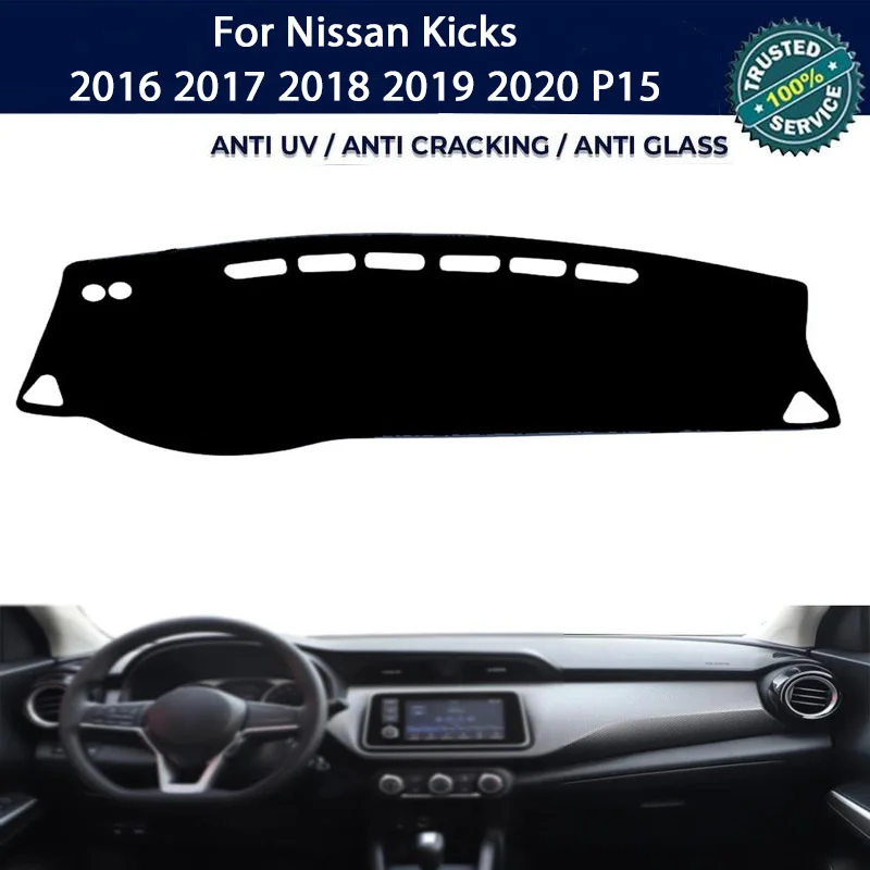 

Custom Anti-UV Dashboard Cover Dash Mat Protector Pad For Nissan Kicks 2016 2017-2020 P15 Center Console Accessories Sunshade