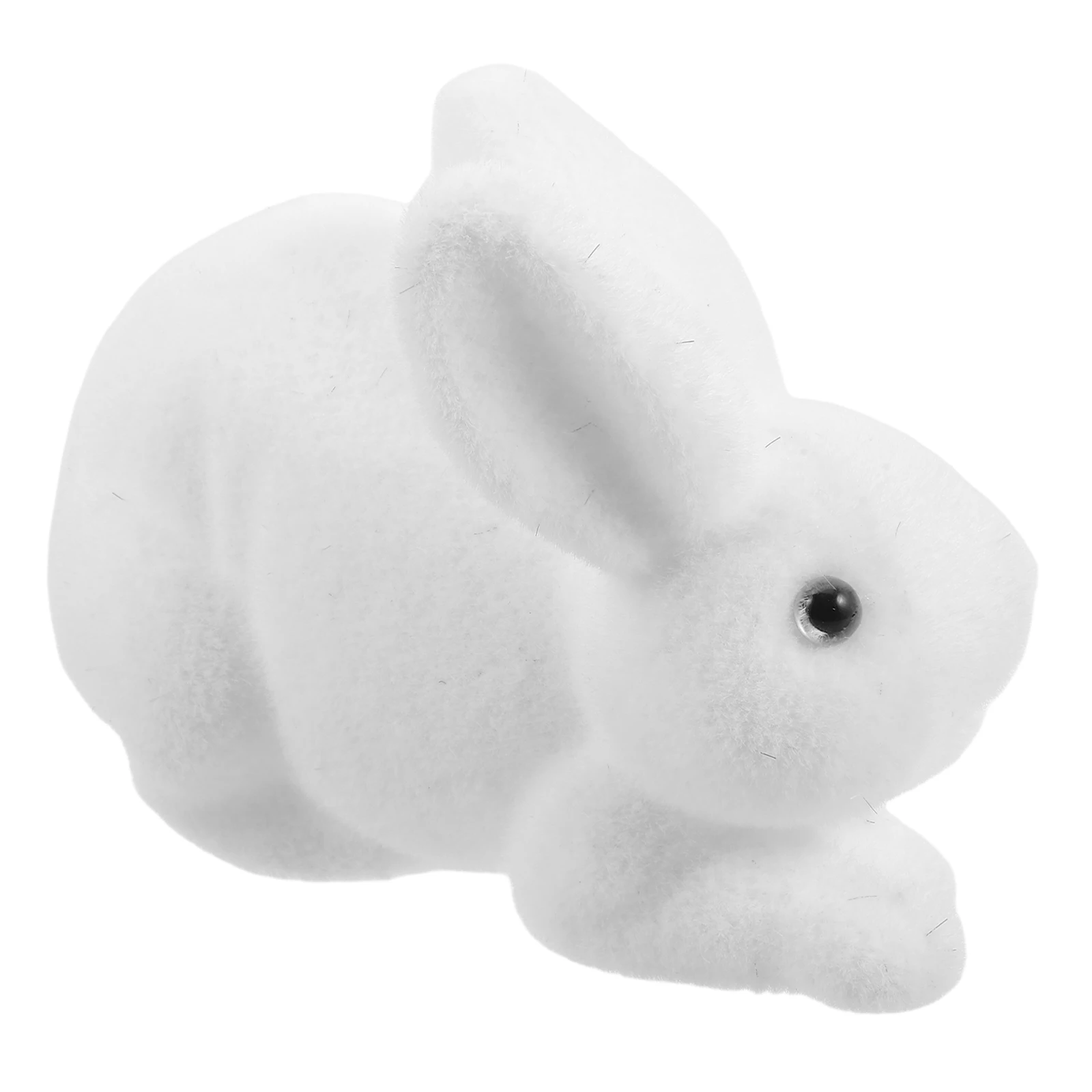 

Rabbit nament Easter Foam Statuette Small Bunny Garden Patio Decor White Figurine Artificial Lawn Landscape Miniature Craft