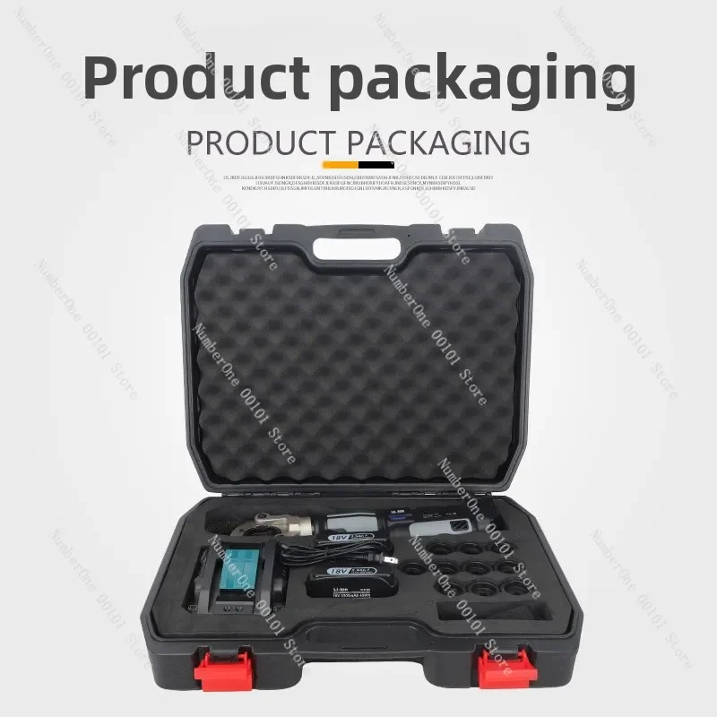LS-300 Mini Rechargeable Hydraulic Crimper, Digital Display Portable Electric Cable Crimping Tool