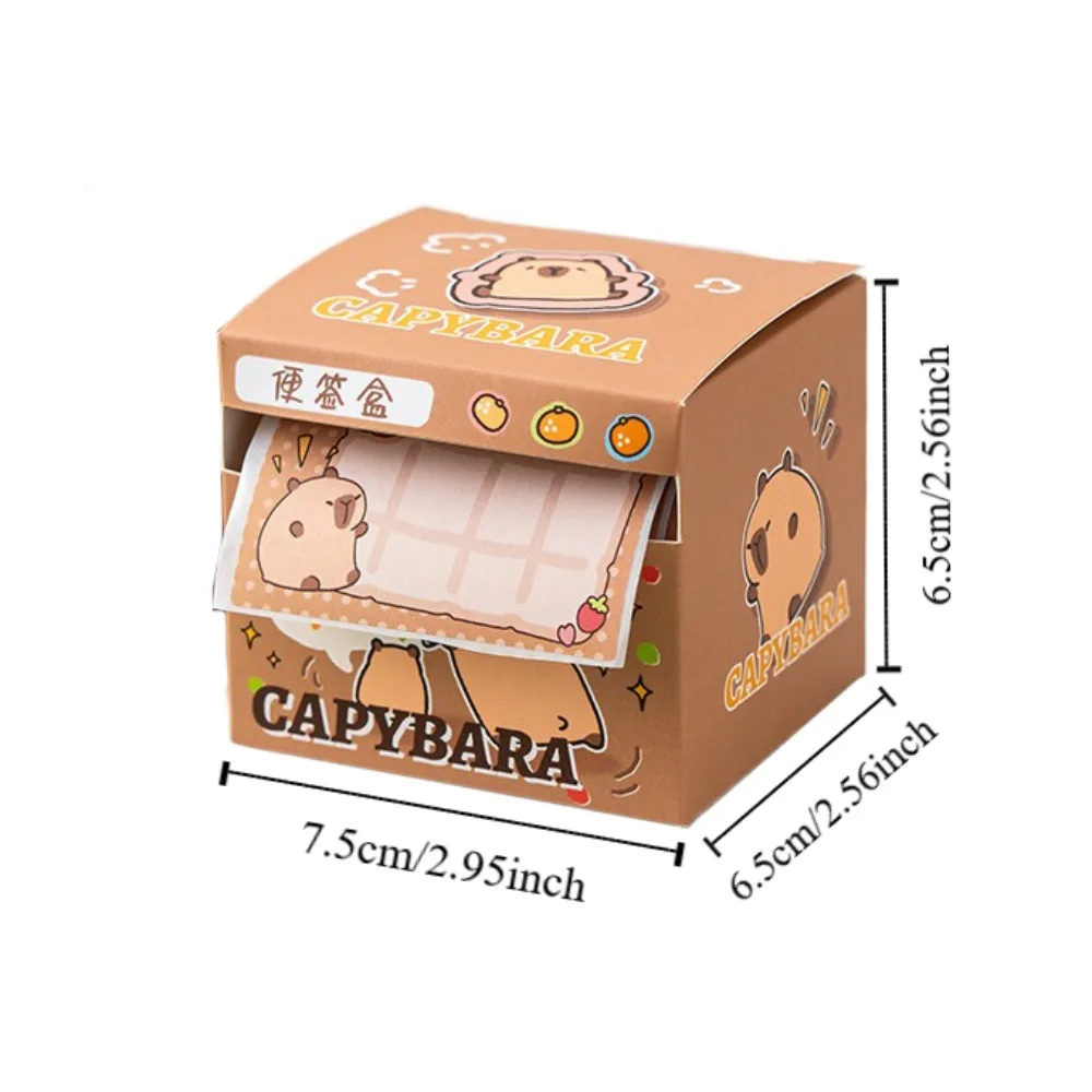 Notes autocollantes Capybara retirer Notes autocollantes papeterie dessin animé retirer rouleau bloc-Notes Kawaii Panda mignon Capybara bloc-Notes