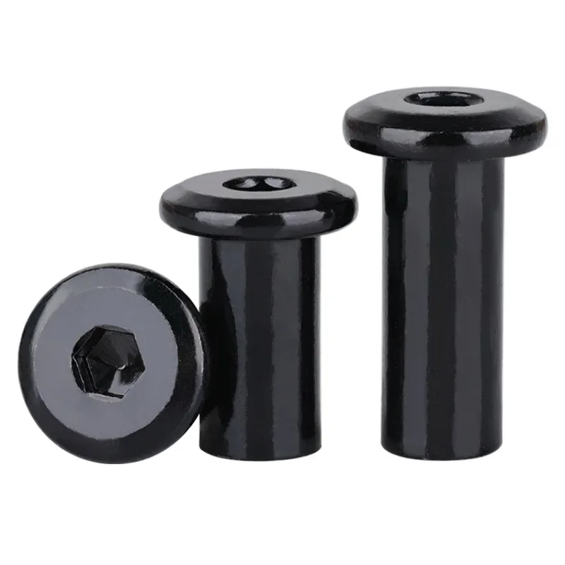 M2 m3 m4 m5 m6 preto 304 aço inoxidável hex soquete hexágono grande cabeça plana rebite conector inserção conjunta manga tampa porca