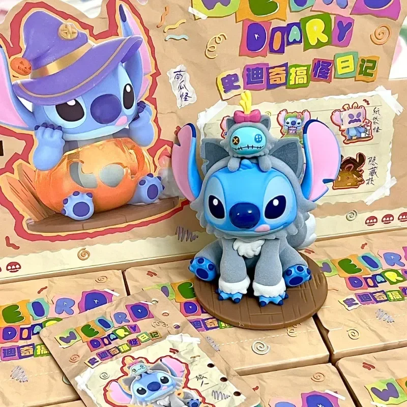 Original Stitch Blind Box Disney Stiezy Funny Diary Series Mysteries Guss Bag Anime Figure Model Decoration Collection Kawaii