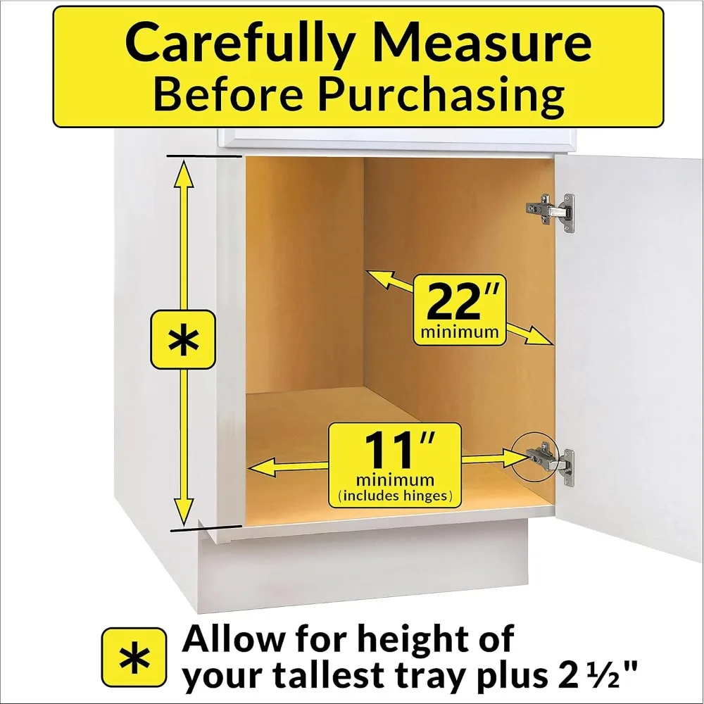 رف منظم لألواح القطع قابل للسحب - تخزين خزانة المطبخ لأوراق الخبز والصواني