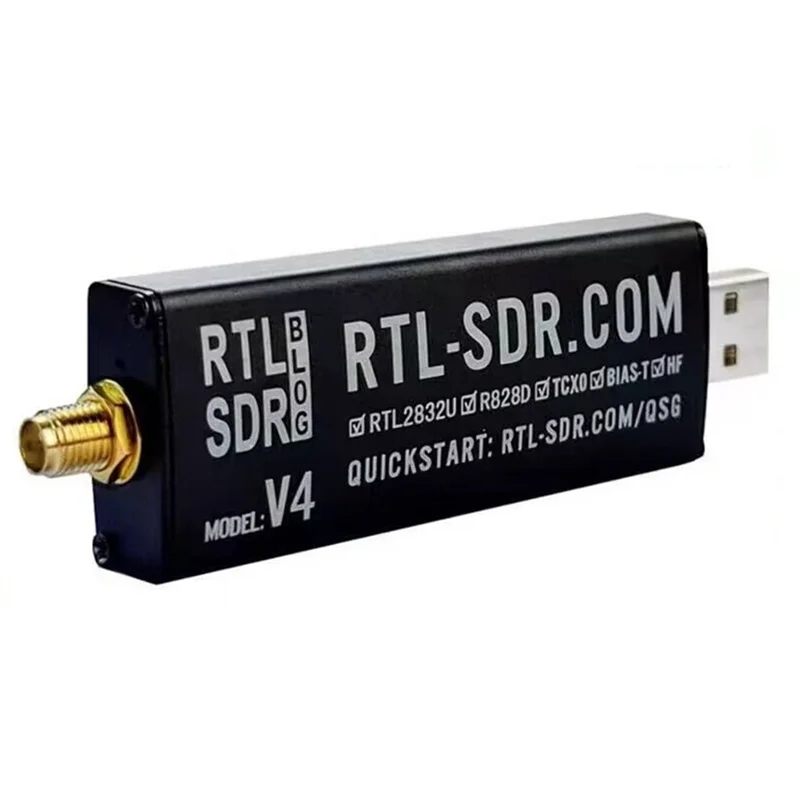 B48A لمدونة RTL-SDR RTL SDR V4 R820T2 ترقية إلى R860T RTL2832U 1PPM TCXO 1PPM TCXO SMA RTLSDR راديو محدد بالبرمجيات مع النمل