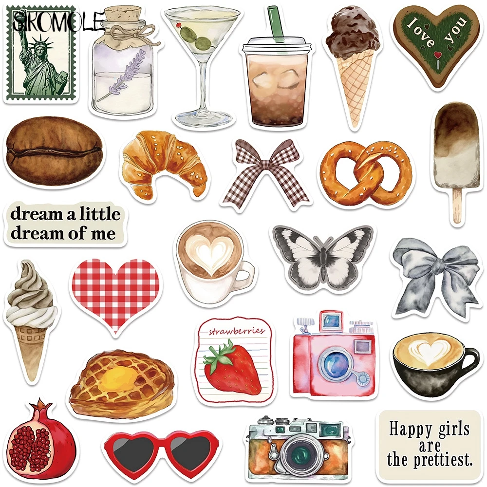 10/30/60PCS Pinterest Ispirato Estetico Divertimento Adesivi INS Cartoon Carino Decalcomanie FAI DA TE Laptop Skateboard Impermeabile Graffiti adesivo