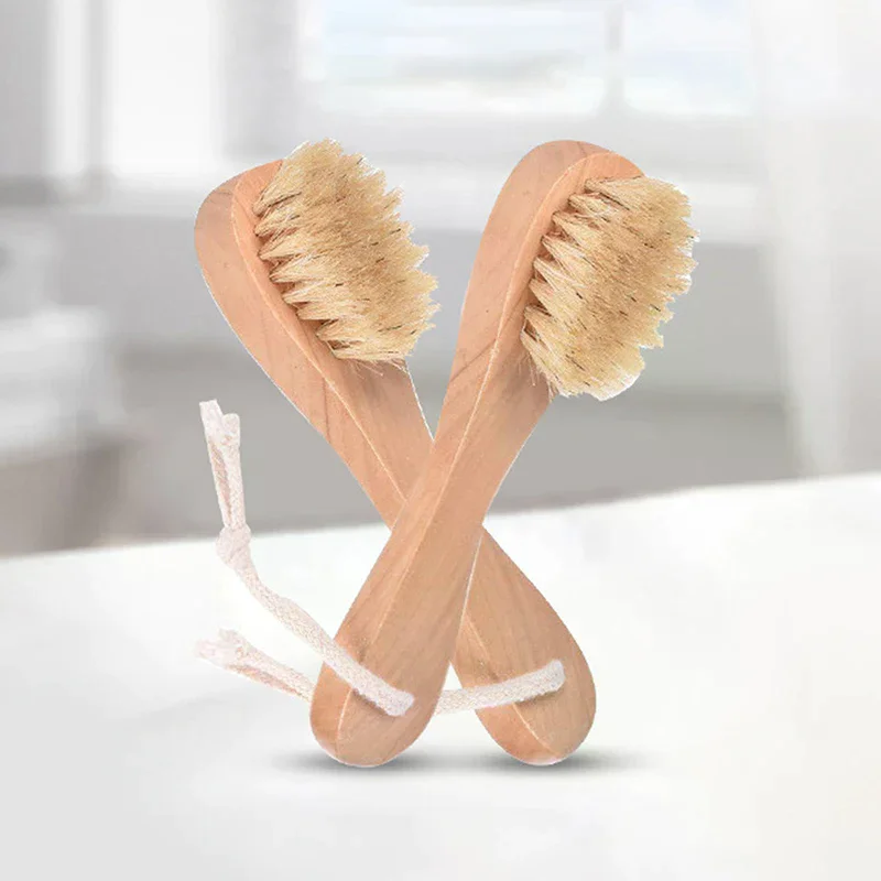 スキンブラシ ウッドフェイスブラシ 木製ハンドルフェイスブラシ 木製ハンドルフェイスブラシ 角質除去クレンジングスキンブラシツール フェイスブラシ