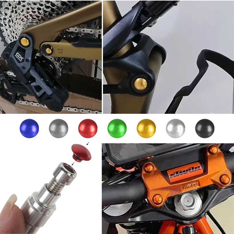 Universeller Sechskant-Schraubkopf M6 M8 M10 aus Aluminiumlegierung, Rostschutz-Staubkappe für Suzuki, Yamaha, Kawasaki, Honda Motorradteile – Detail 6