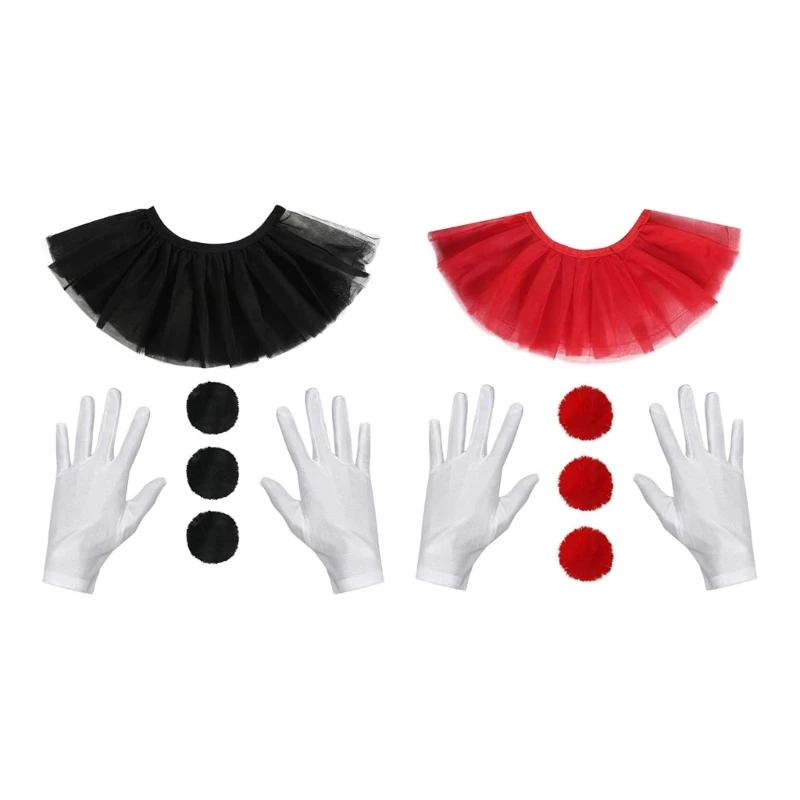 Costume Collar Accessory with Layered Ruffle Neck for Halloween Party Use D0UB