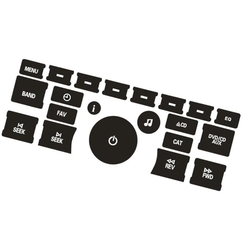 Automotive Interior Button Decals Stickers Universal Trim Car Radio Stickers