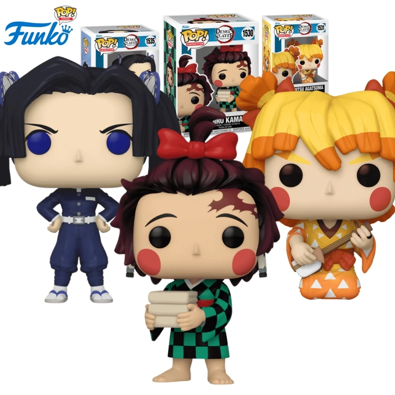 

Demon Slayer Funko Pop Anime&Manga Tanjiro Kamado in Kimono Aoi Kanzaki Anime Toys for Boys Gift Collectible Model Ornaments