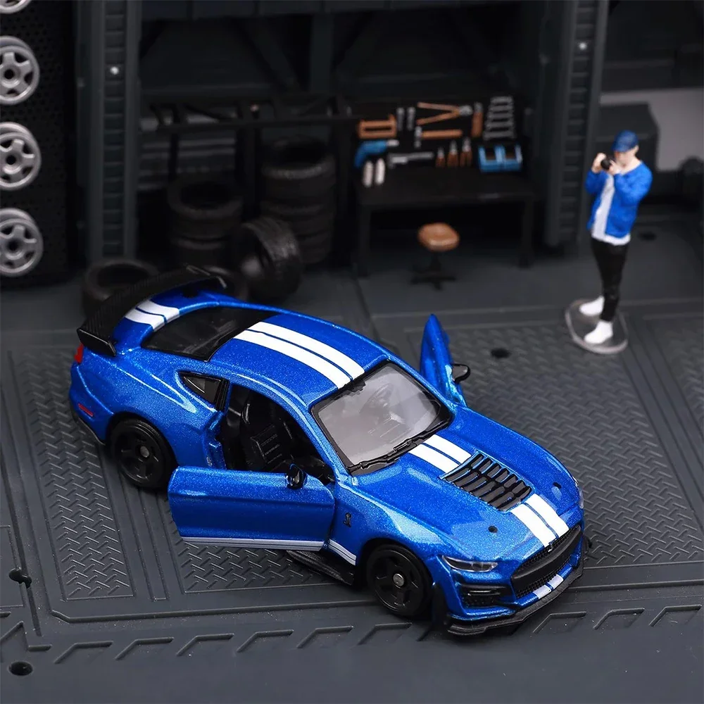 Bburago-Modelo de carro de fundição infantil, liga de metal, brinquedo de coleção, escala 1:64, Mustang Shelby GT500, presente infantil, 2020