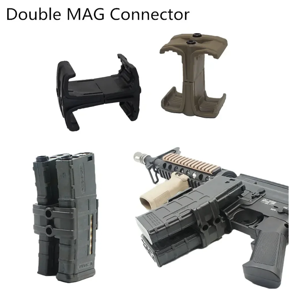 Conector paralelo Mag para pistola de Rifle táctico para M4 AR-15, conector acoplador de doble cargador, Clip, accesorios de caza