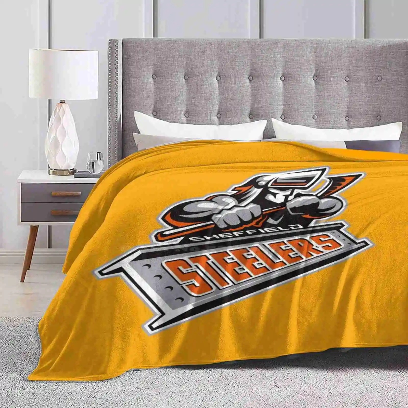 Sheffield Steelers Ice Hockey Fashion Soft Warm Throw Blanket Sheffield Steelers Logo Sheffield Steelers Fans Us Hockey Elite