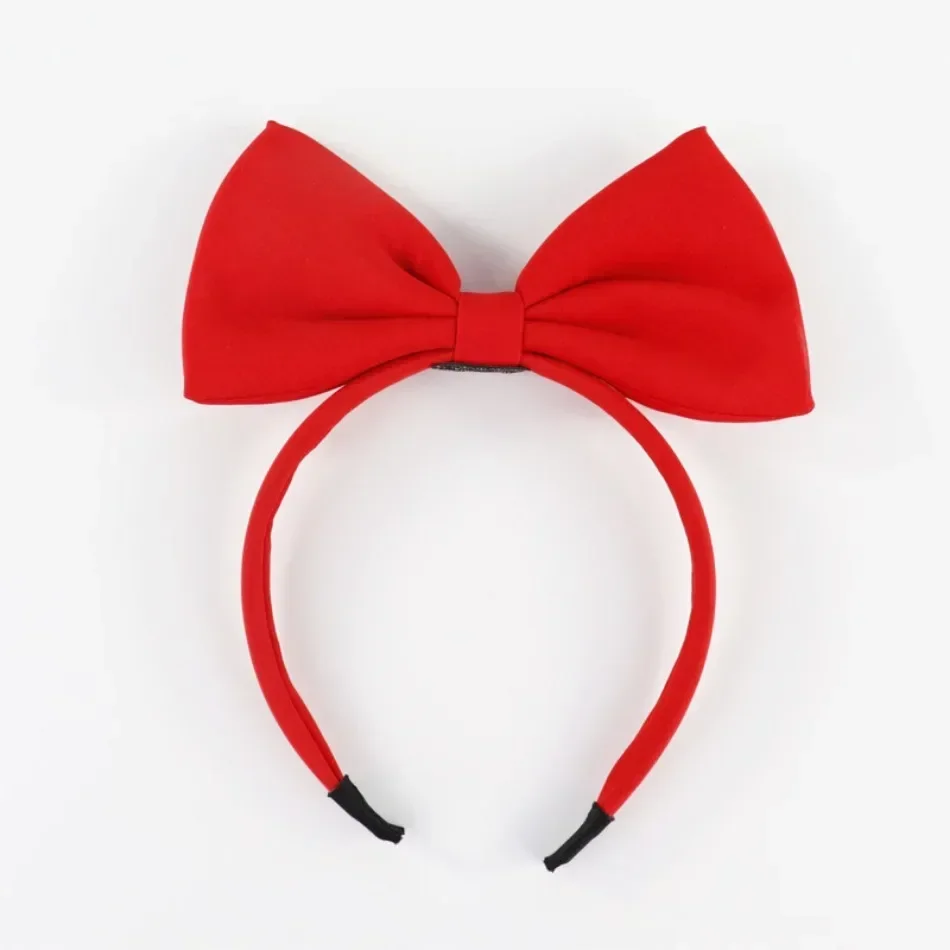 Cute Girls Red Big Bow Headband Snow White Cosplay Props Headwear for Kids Head Hoop Pirncess Headband Hair Aceessories