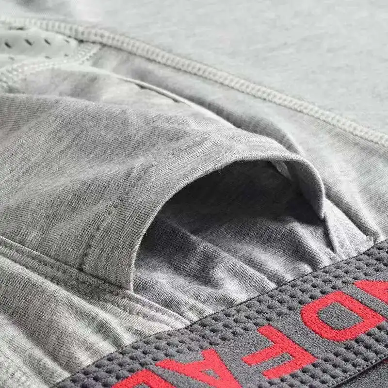 Men's Underwear Cotton Boxer Shorts Bullet Separation Varicocele Scrotum Pocket Four Corners Testicle-raising Sexy Briefs