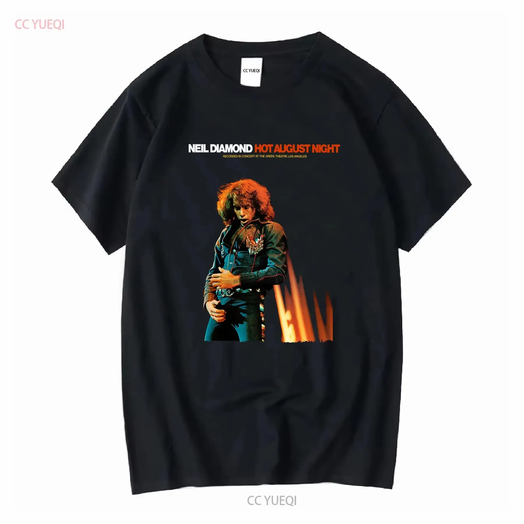 Caliente agosto por la noche Neil Diamond camiseta crujiente Granola Suite Cracklin' Rosie manga larga o corta vintage lavado ligeramente