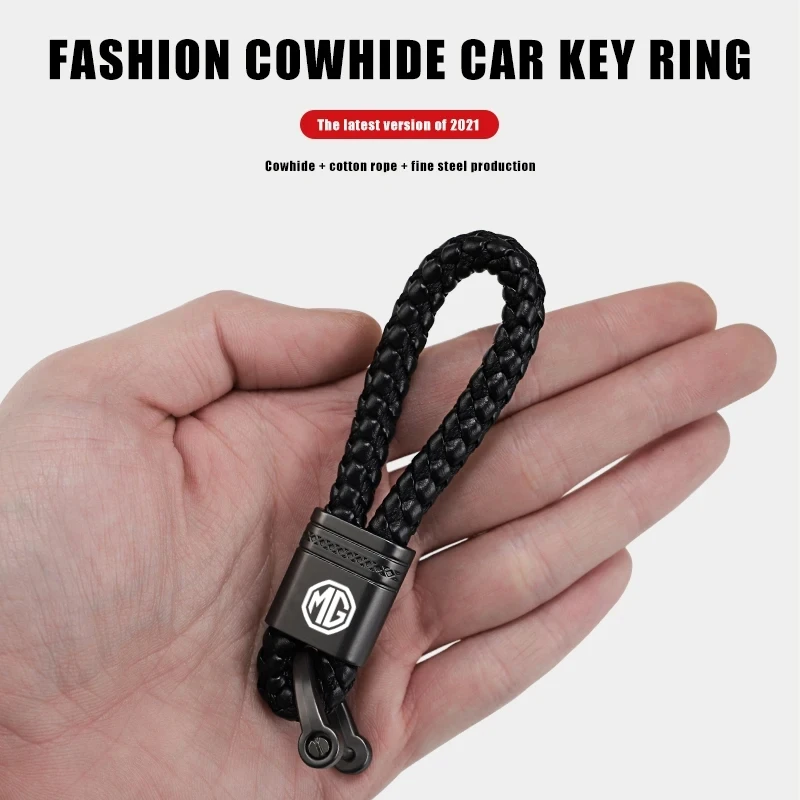 

Metal/Leather Car Styling Keychain Accesspries key ring auto styling car decor For MG ZS MG3 MG5 MG6 MG7 GT HS Gundam 350